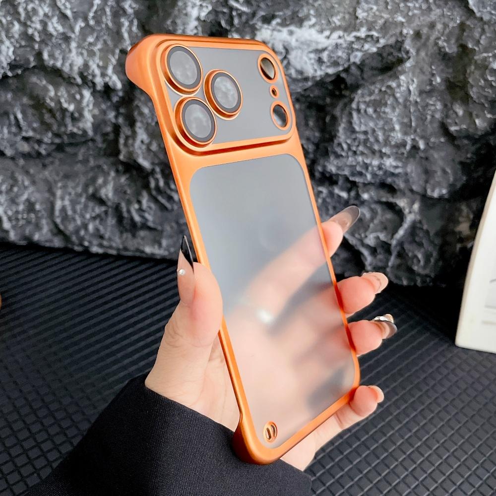 Роскошный матовый безрамочный чехол с покрытием для iPhone 17 Air 16 15 14 13 12 Pro Max 17ProMax Ультратонкий ПК ПК Полупрозрачный чехол для телефона