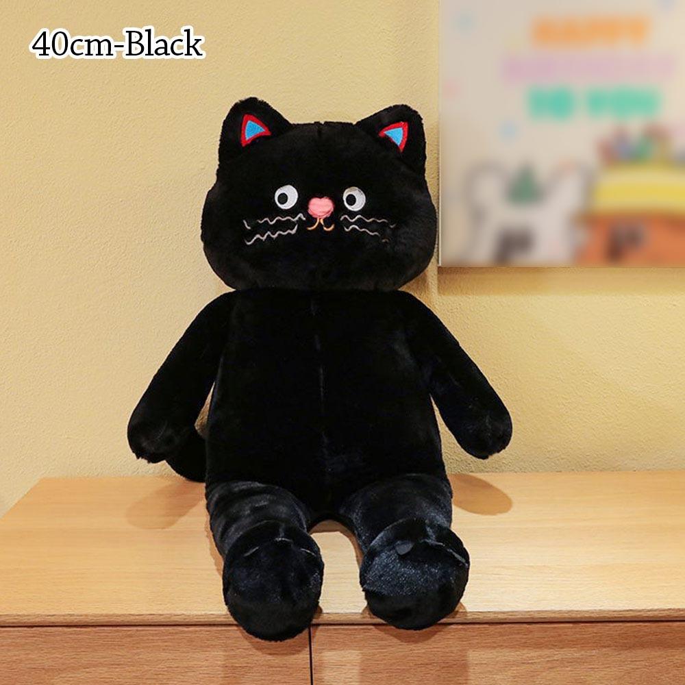 Plush Stuffed Animal Pillow Polka Dot Cat Animal Plush Toy Creative Plush Cat Doll  Sleeping Gift