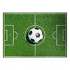 Football Rug Printing Decorative Rectangle Attractive Field Area Floor Carpet for Bedroom