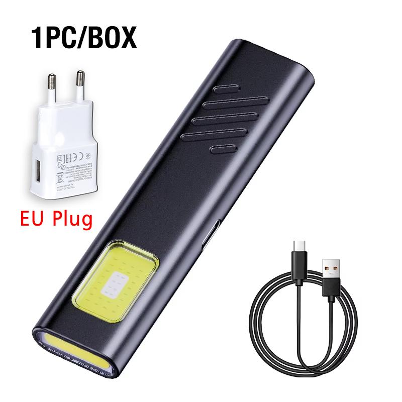 Светодиодный брелок-фонарик, перезаряжаемый через USB C, 550 лм, портативный мини-фонарь, карманный фонарь, заливающий рабочий свет, с магнитом, для экстренных случаев