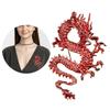Fashion Dragon Shaped Brooch Elegant Chinese Style Zodiacs Lapel Pin Accessory for Women Girl Unique Chest Ornament
