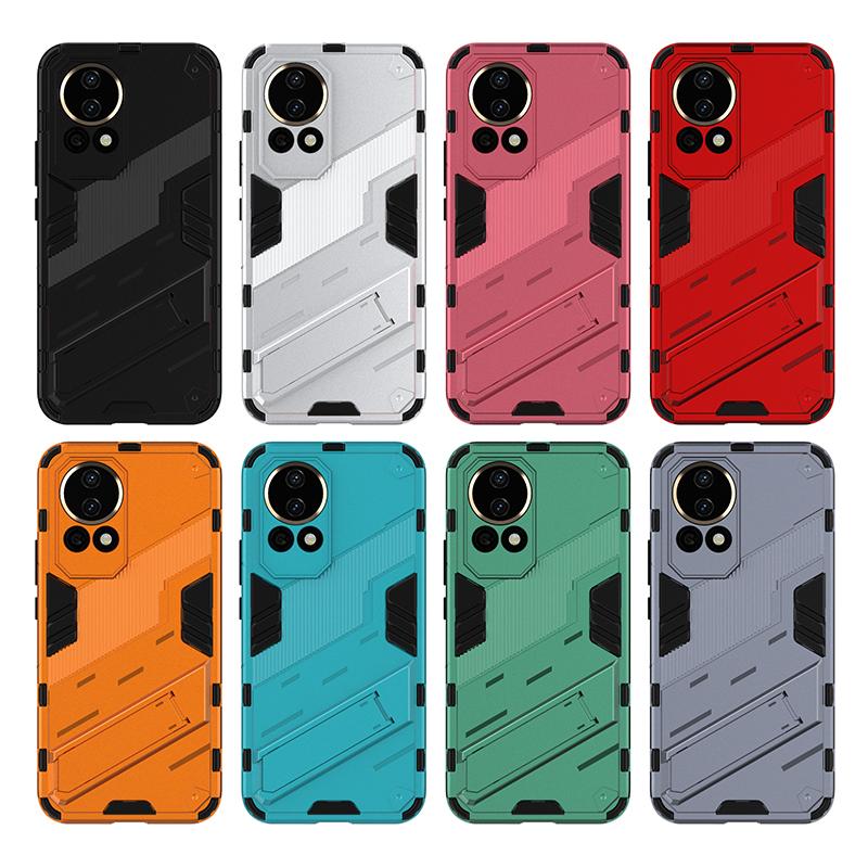 For Huawei Nova 12 12s 11 11i 9 SE Lite Pro Ultra Punk Armor Shockproof Bumper Rugged Rubberized PC Fitted Kickstand Case Stand Holder Cover Shell