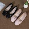 Single Shoe Girl 2025 New Large Size Flat Mary Jane Shoes Small Leather Shoes One Pedal Doudou Pregnant Woman Fairy Shoes Gentle