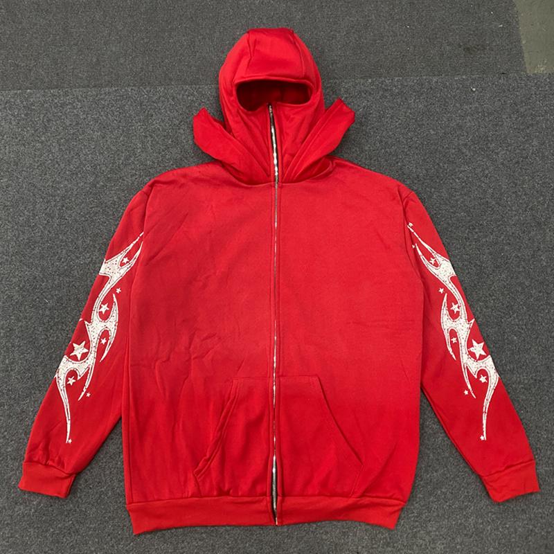 Европейская и американская Y2K ретро толстовка с капюшоном на молнии в уличном хип-хоп стиле