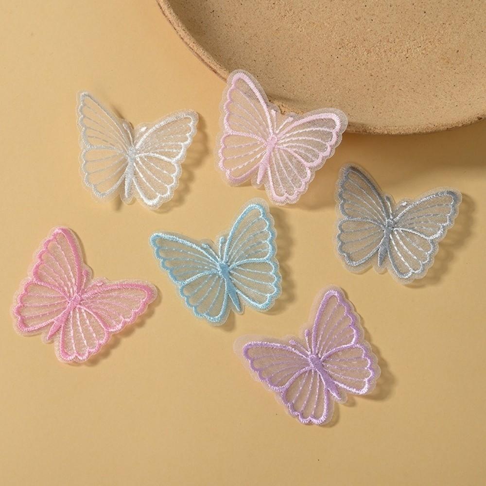 Dreamy Embroidered Mesh Butterfly DIY Handmade Sewing Craft Decoration Lace Patches for Hat Decor