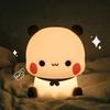 Bubu Yier Panda Cartoon Desktop Ornament Cute Silicone Glowing USB Rechargeable Bedroom Home Decoration Children's Birthday Gift