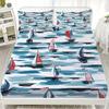 Новая Морская Океанская Парусная Лодка Ocean Spirit Простыня на резинке Размер Кинг Квин Одинарный Комплект простыней на резинке с наволочкой Подарок для подростков мальчиков