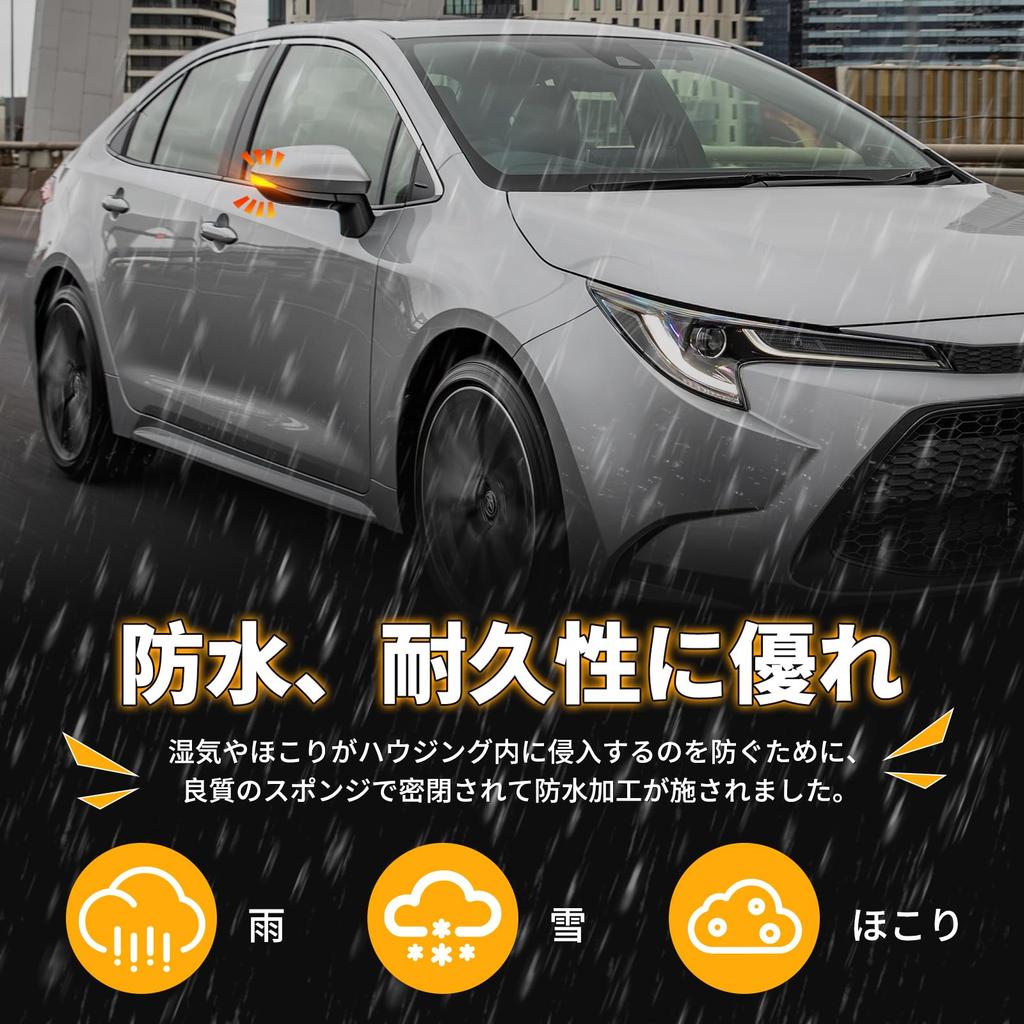 NEIFILES LED Door Mirror Turn Signals for Yaris Cross Vehicle Inspection Corolla Corolla Clear Lens Side Mirror Turn Signals GR, Compatible, 210,