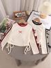 Girls' Embroidered Bow Long-Sleeve T-Shirt for Spring & Autumn