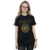 Harry Potter Womens/Ladies Varsity Style Crest Cotton Boyfriend T-Shirt