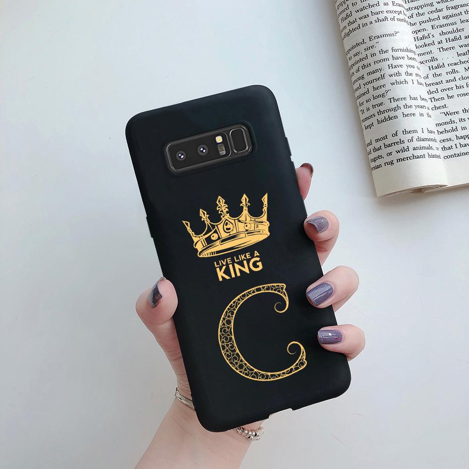 Чехол для Samsung Galaxy Note 8 Силиконовый Мягкий Милый Корона Буквы Чехол для Samsung Galaxy Note 8 Note8 SM-N950F Coque Capa fundas