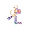 Butterfly Initial Letter Keychain Pendant Exquisite Practicality Backpack School Bag Decoration Purple Alphabet Keychain for Girls Women