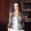 Flower Veil Prayer Shawl Lace Trim Bride Head Gauze Fashion Mantilla Scarf  Woman
