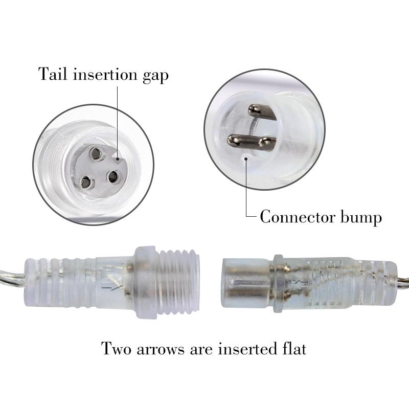 Светодиодные гирлянды-феи для улицы, водонепроницаемые, водопад, уличная гирлянда, шторные огни для патио, рождественское украшение для свадебной вечеринки