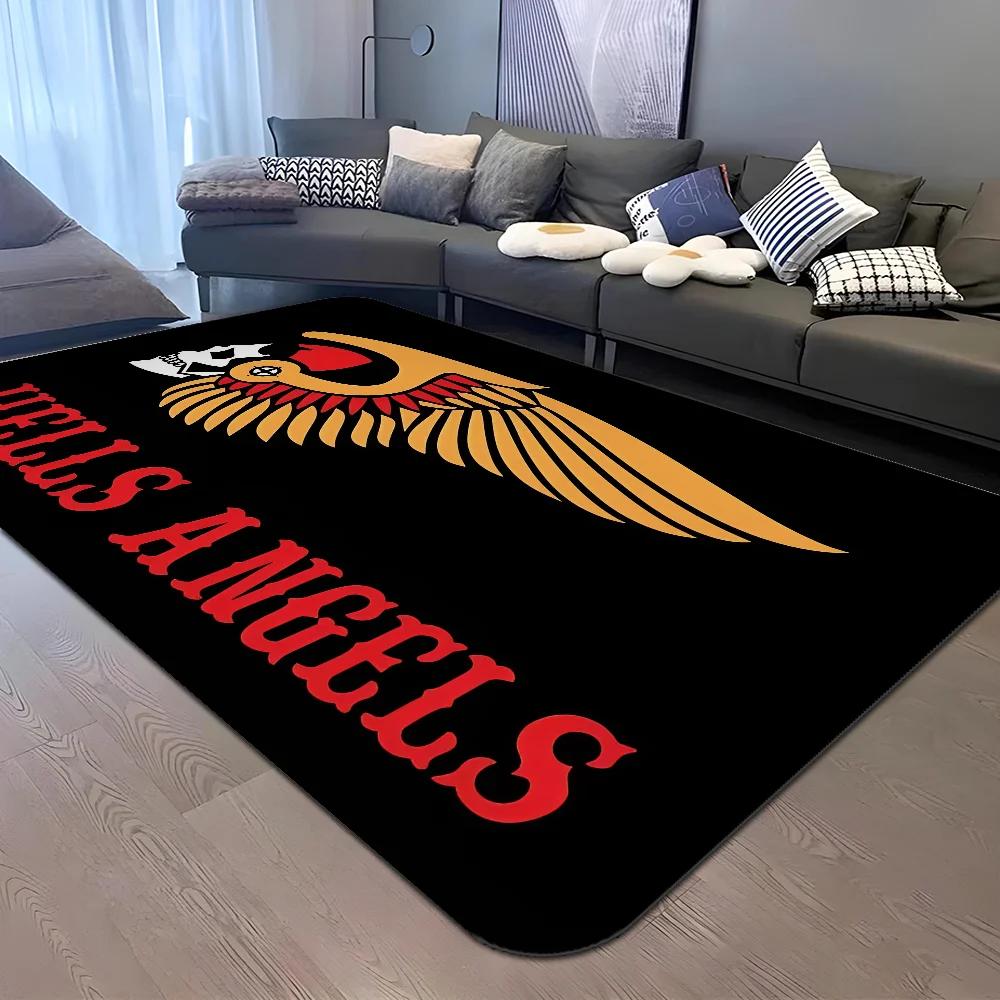 Hell Angels Винтажный Коврик для Двери Мотоцикл Нескользящие Коврики для Ванной Туалета Ковер в Спальню Нордический Домашний Декор
