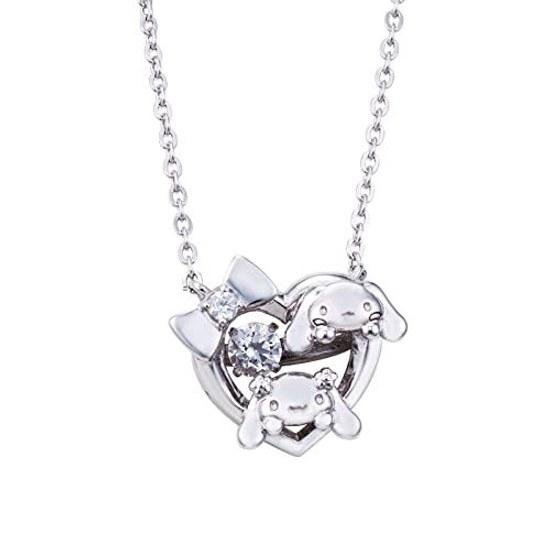 Ожерелье Cinnamoroll Dancing Stone Открытое Сердце Серебро 925 Пробы Кубический Цирконий.