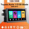Автомобильное радио Android Auto Carplay для Toyota Auris 1 E150 Blade 2006-2012, мультимедийный проигрыватель, головное устройство, стерео, GPS-навигация, BT WIFI 1+16 ГБ