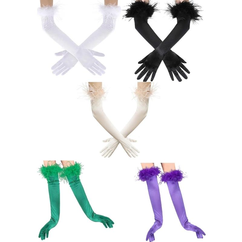 Взрослые перчатки с длинным рукавом Рождественское оперное шоу Свадебное вечернее платье Перчатки для вождения