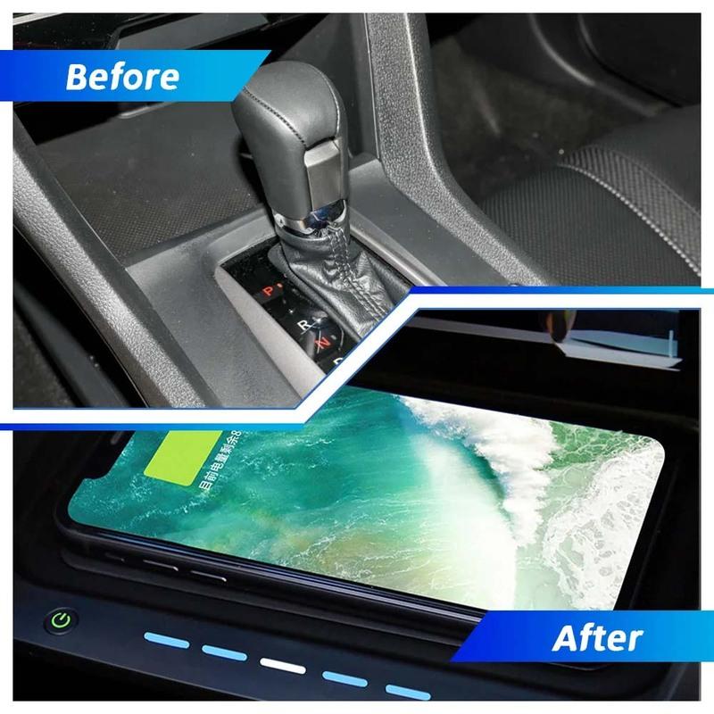 Car Wireless Charger 15W Fast For Honda Civic 2016- Car Accessories Phone Stand QC3.0 USB Car Charger Power Supply