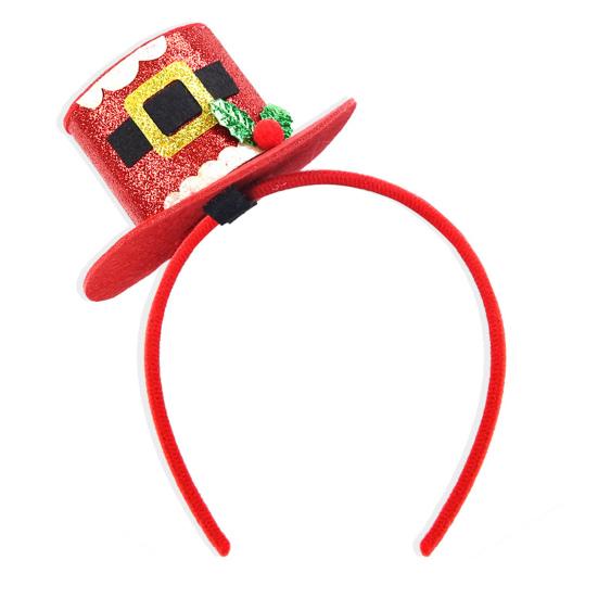 Рождественские повязки на голову для вечеринок, фото, снеговик, олень, шапка Санты, рога, обруч для волос, пластиковый праздничный аксессуар для волос для детей и взрослых