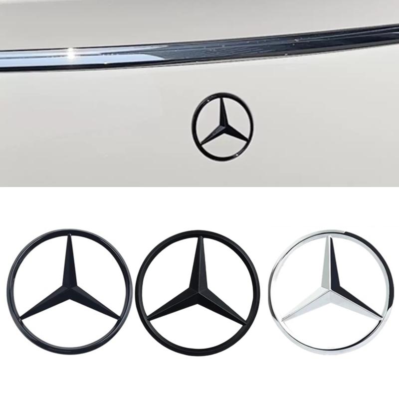 WAK3   9cm Car Rear Trunk Emblem Badge Sticker For Mercedes-Benz W205 W211 W212 GLC Car Tail Emblem Decals Interior Mouldings HBT-BENC
