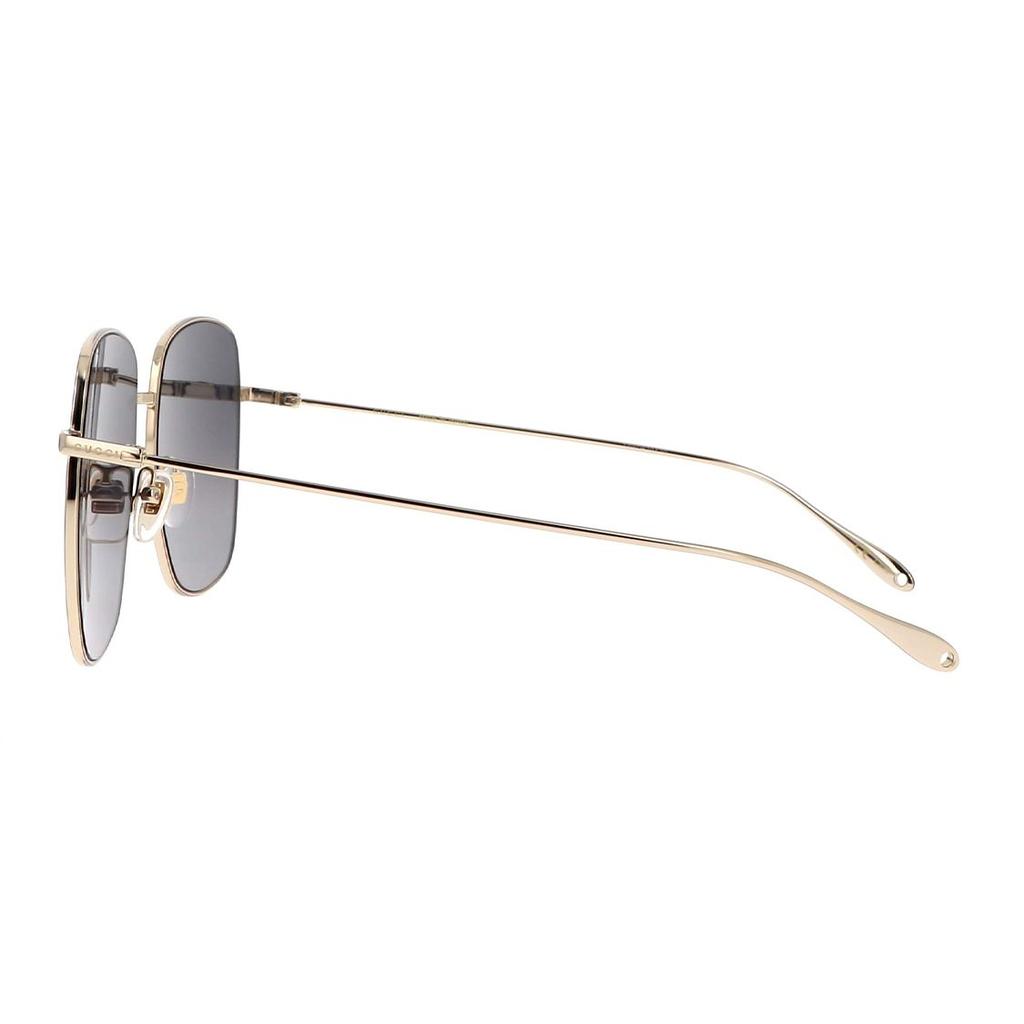 Gucci Fashion Metal Gradient Lens Sunglasses Gold Square Frame Square Sunglasses Women sunglasses GG1031S-001
