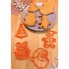 New Year Christmas Tree Santa Claus Bell Cookie Man Set of 4 Cookie Molds