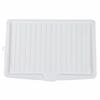 Oikabio Large Plastic Dish Drainer Drip Tray Plate Cutlery Rack Kitchen Sink Rack Holder White