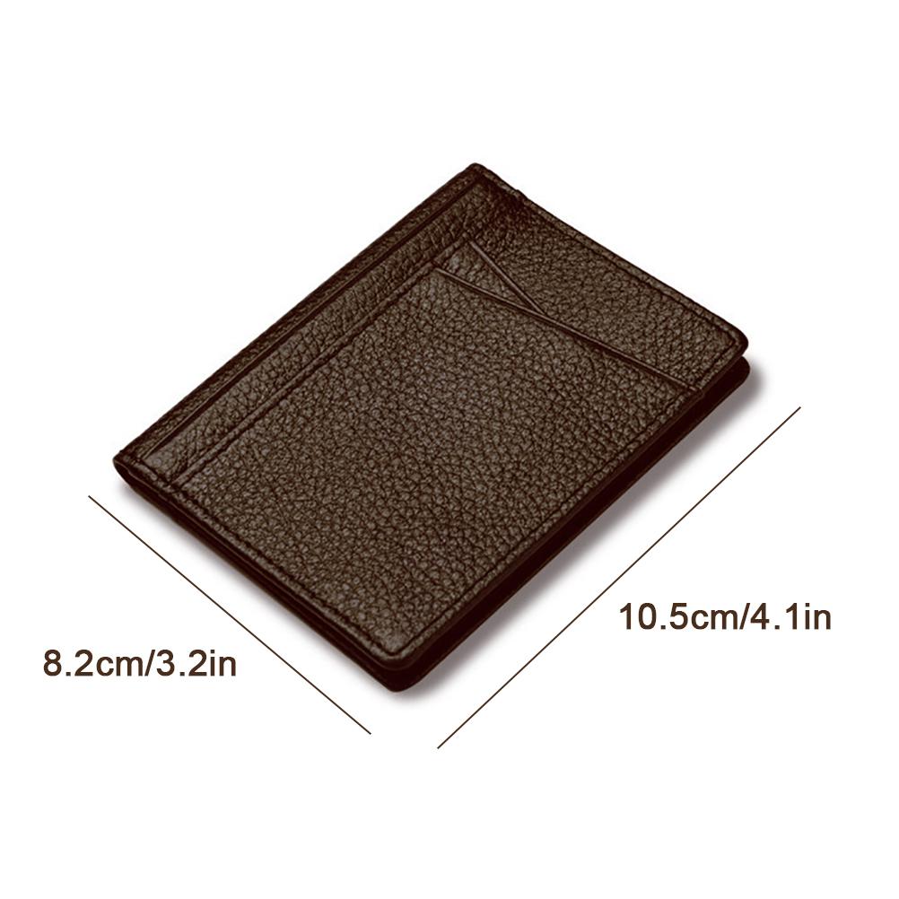 Leather Credit Card Case Ultra Thin Card Holder Protective Card Wallet with ID Window