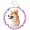 Adjustable Dog Collar Necklace Acrylic Pet Pearl Necklace Elegant Pearl Dog Collar  Pet Supplies