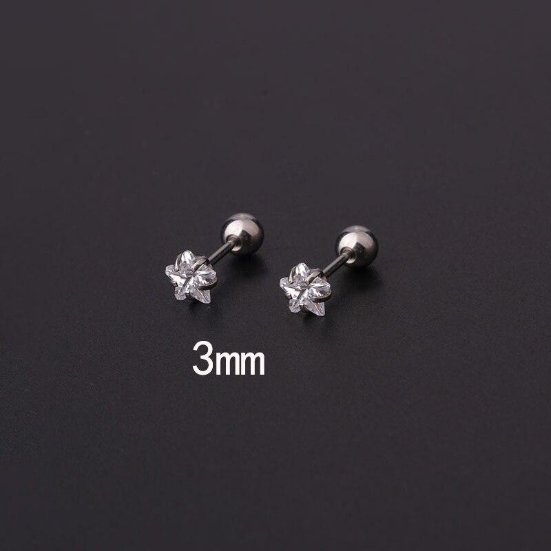 2 шт., серьги-гвоздики из нержавеющей стали 316L для пирсинга козелка, серьги-гвоздики для женщин, геометрический цирконий, кольцо для губ, ювелирные изделия для хряща