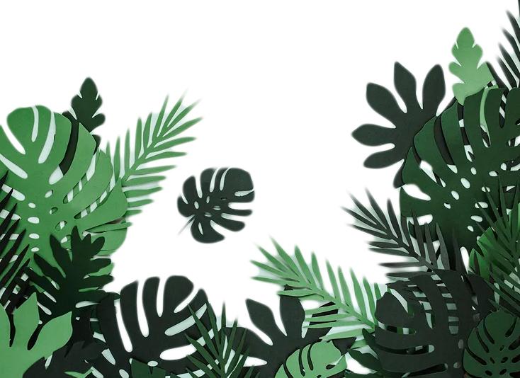 Tropical Leaves Aloha Hawaii Table Decoration