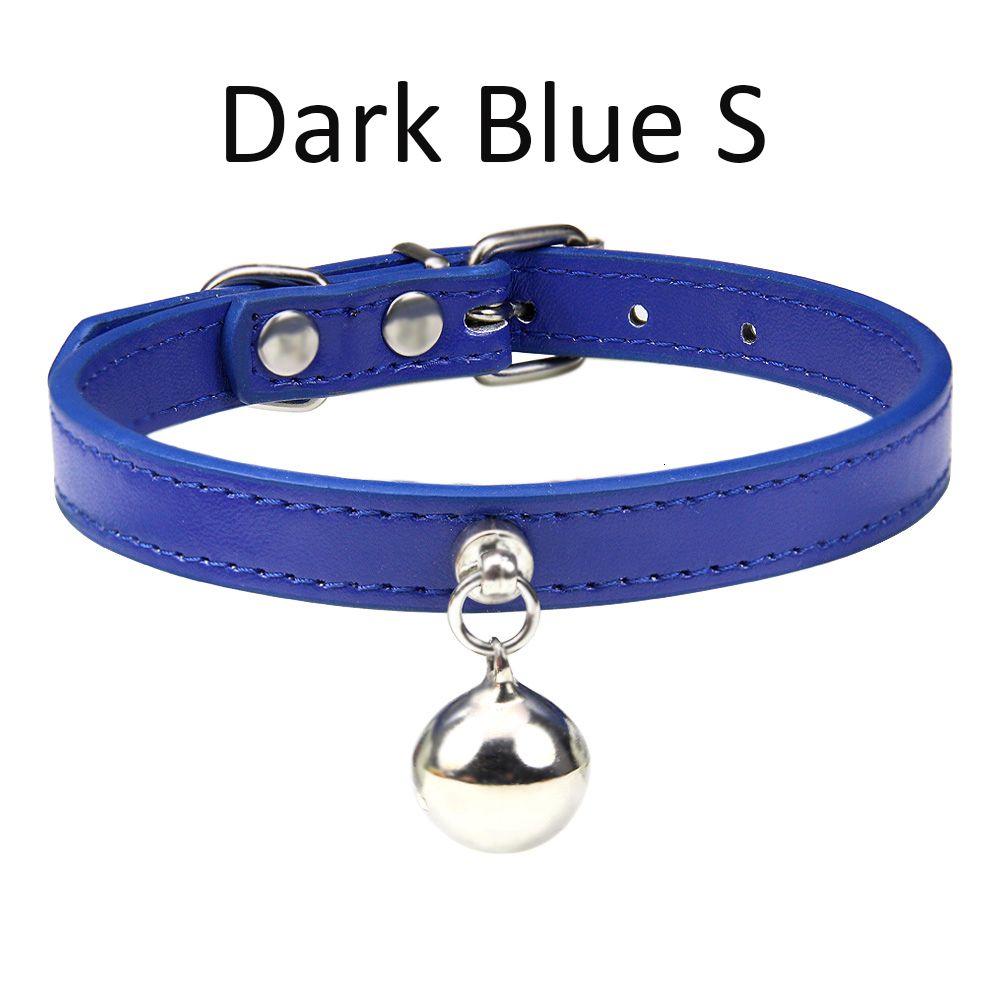 Solid Leather With Bell Safety Kitten Puppy Neck Strap Dog Necklace Cat Collar Pet Accssories