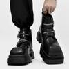Модные ботинки Дерби черного цвета для мужчин Модные ботинки на толстой подошве с увеличением роста Стиль для активного отдыха, вечеринок, на каждый день, трендовая молодежная кожаная обувь, горячая