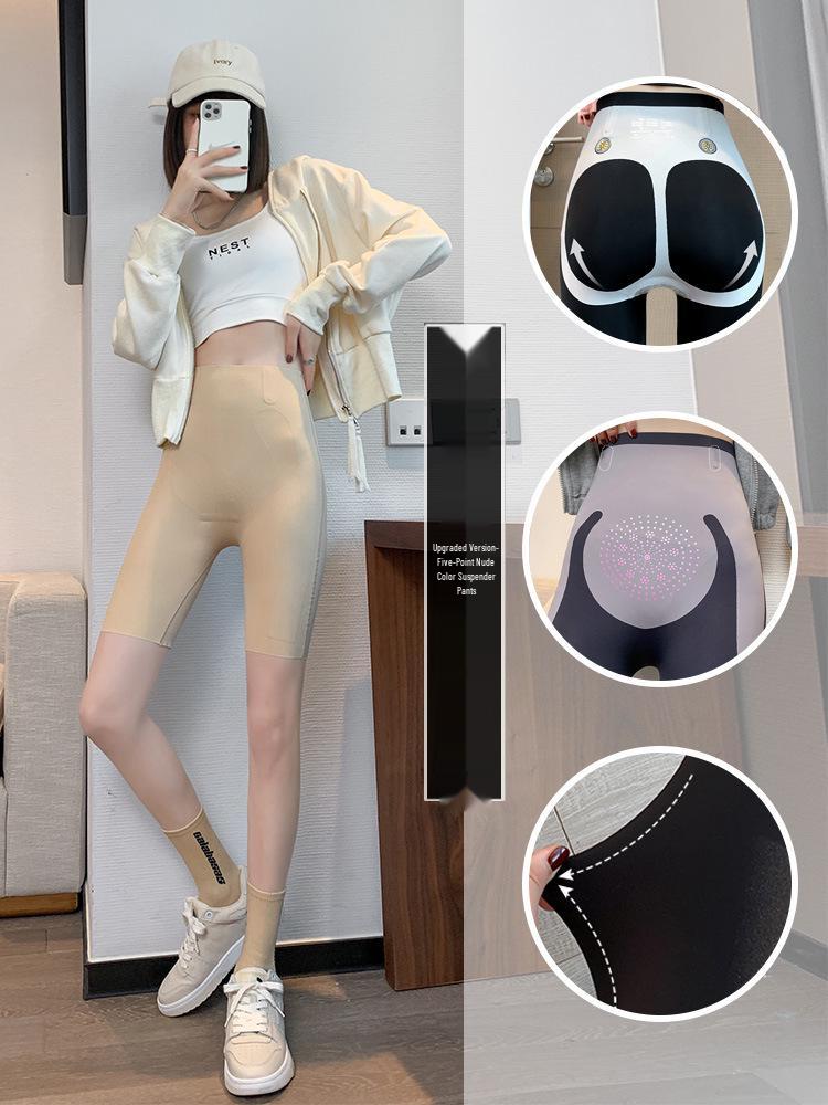 Женские леггинсы для йоги с высокой талией и контролем живота - Летние и весенние бархатные в стиле Барби