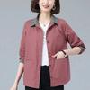Women's Spring and Summer Versatile Color-Block Shirt Jacket Korean Style Plus Size Casual Shirt Fashion Slimming Outerwear