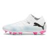 Puma Future Match Удобные Универсальные AG FG Прочные Футбольные Бутсы Мужские кроссовки Бело-розовые 107715-01
