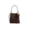 Town Canvas Leather Bucket Bag , Handbag , Shoulder Bag , Crossbody Bag Small Women's Brown Burgundy (Unisex) Handbags C7975 IMBMC