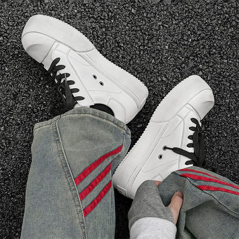 Мужская обувь на толстой подошве, увеличивающая рост, Бренд Тренд Уличный стиль Досуг Вечеринка обувь для молодых людей 38-46 Горячая Новинка