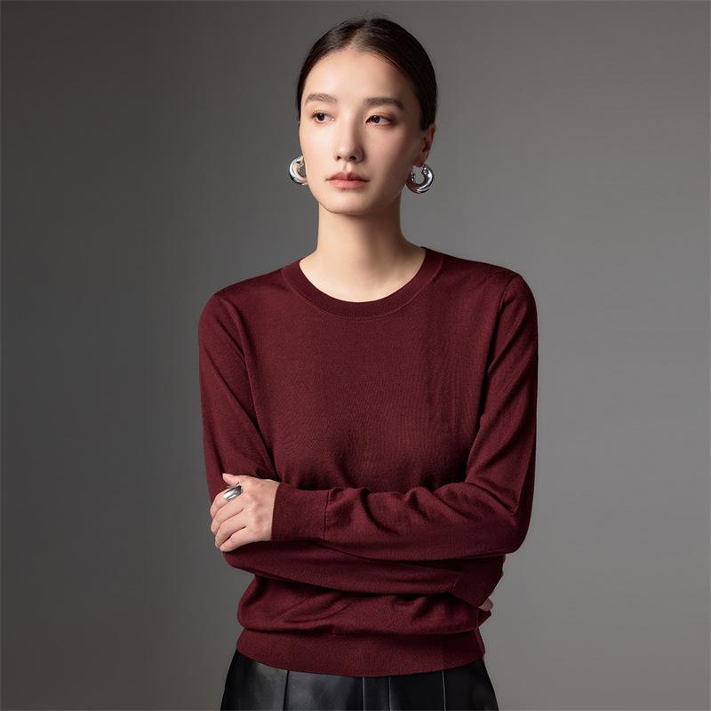 Yangzi Yarn Women's Wool Sweater: 2026 Autumn/Winter Slim Fit Base Layer