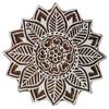 Indian Wood Stamps Decorative Blocks Brown Floral Handcarved Stamp