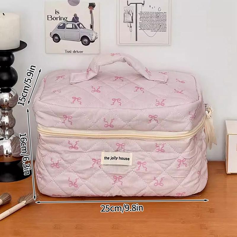 Косметички с цветочным принтом, дорожная косметичка для девочек, косметичка-органайзер, косметичка, стеганая сумка на молнии