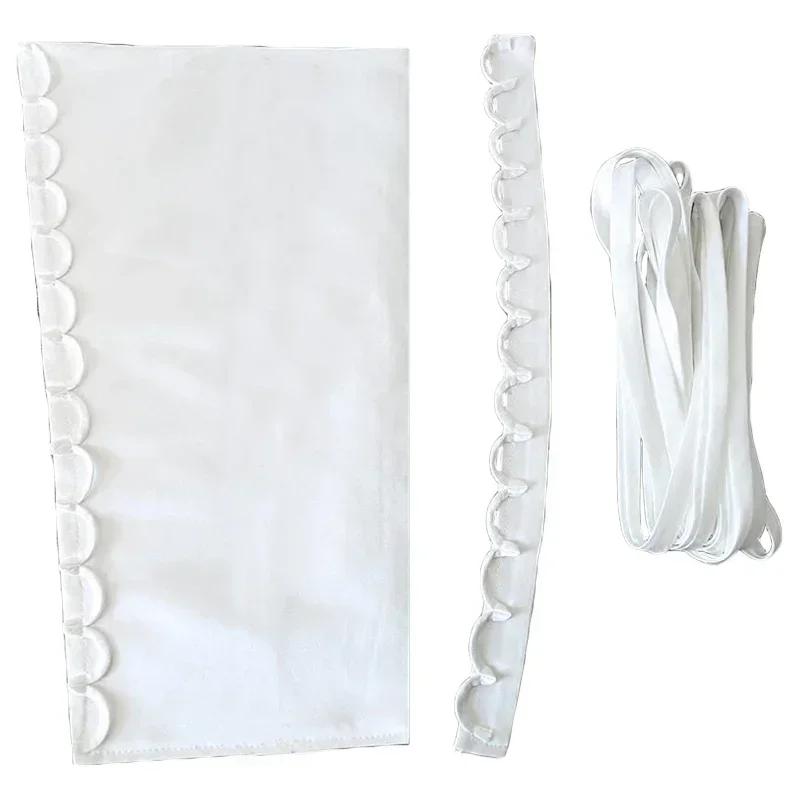 3Pcs Wedding Gown Back Repair Kit Satin Corset Lace Webbing with Zipper for DIY Dress Lace Up Sewing Accessories