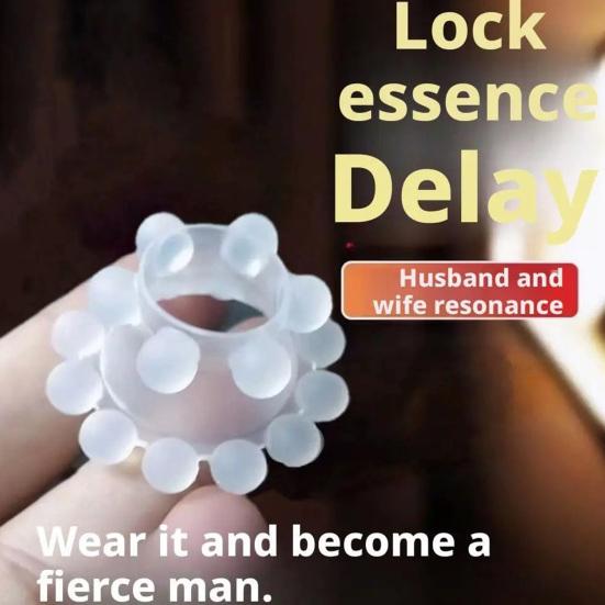 Мужское кольцо для продления полового акта с 3-слойными силиконовыми бусинами, противоскользящее фиксирующее кольцо для более длительной близости