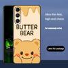 Brand B-Butter Bear Cartoon Phone Case For Samsung Galaxy S26 S25 S24 S23 S22 S21 Plus Ultra Note20 Soft Black