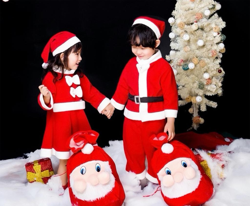 Santa Cosplay Kids Christmas Santa Claus Kids Cute and Warm Santa Outfit for Boys and Includes Fluffy Perfect for Christmas Costume School Cultural