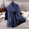 Luxury 2 Colours Cashmere Scarf Women Autumn Winter Shawl Pashmina Handkerchief Lady Pareo Soft Outdoor Windproof Travel Bufanda