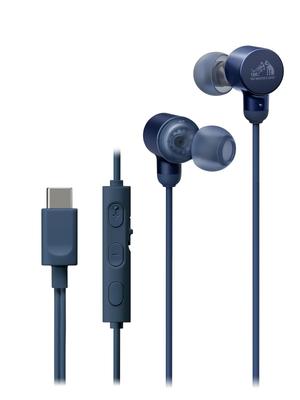 JVC Kenwood Проводные наушники Victor с микрофоном, высокое разрешение, чехол для переноски, USB-порт Type C, синий HA-FR29UC-A, Type-C, 1,2 м HA-FR29UC