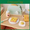Toy Green Wooden Bread Maker For Childrens Simulated Cooking And Gift Daily