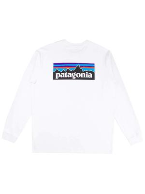 PATAGONIA Логотип Ответственность Размер 38518 Мужская футболка с длинным рукавом P-6, Белый, M, [Б/у]